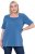 Ulla Popken Essential Square Neck Stretch Tee Denim Blue - Trička - 