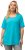 Ulla Popken Essential Square Neck Stretch Tee Deep Aqua - Trička - 