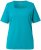 Ulla Popken Essential Square Neck Stretch Tee Teal - Trička - 
