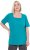 Ulla Popken Essential Square Neck Stretch Tee Green Emerald - Trička - 