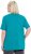 Ulla Popken Essential Square Neck Stretch Tee Teal - Trička - 