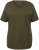 Ulla Popken Double Layer Rounded V-Neck Slim Fit Tee Forest Green - Trička - 