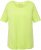 Ulla Popken Double Layer Rounded V-Neck Slim Fit Tee Lime Green - Trička - 