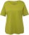 Ulla Popken Double Layer Rounded V-Neck Slim Fit Tee Apple Green - Trička - 