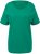 Ulla Popken Double Layer Rounded V-Neck Slim Fit Tee Emerald - Trička - 
