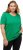 Ulla Popken Double Layer Rounded V-Neck Slim Fit Tee Green Emerald - Trička - 
