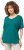 Ulla Popken Double Layer Rounded V-Neck Slim Fit Tee Dark Emerald - Trička - 