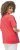 Ulla Popken Double Layer Rounded V-Neck Slim Fit Tee Dark Coral - Trička - 