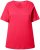 Ulla Popken Double Layer Rounded V-Neck Slim Fit Tee Red - Trička - 