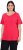 Ulla Popken Double Layer Rounded V-Neck Slim Fit Tee Red - Trička - 