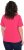 Ulla Popken Double Layer Rounded V-Neck Slim Fit Tee Dark Pink - Trička - 