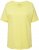 Ulla Popken Double Layer Rounded V-Neck Slim Fit Tee Lemon Yellow - Trička - 