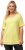 Ulla Popken Double Layer Rounded V-Neck Slim Fit Tee Lemon Yellow - Trička - 