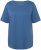 Ulla Popken Double Layer Rounded V-Neck Slim Fit Tee Denim Blue - Trička - 