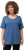 Ulla Popken Double Layer Rounded V-Neck Slim Fit Tee Denim Blue - Trička - 