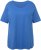 Ulla Popken Double Layer Rounded V-Neck Slim Fit Tee Blue - Trička - 