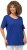 Ulla Popken Double Layer Rounded V-Neck Slim Fit Tee Cobalt Blue - Trička - 