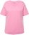 Ulla Popken Double Layer Rounded V-Neck Slim Fit Tee Light Pink - Trička - 