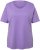 Ulla Popken Double Layer Rounded V-Neck Slim Fit Tee Pale Lilac - Trička - 