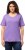 Ulla Popken Double Layer Rounded V-Neck Slim Fit Tee Pale Lilac - Trička - 