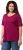 Ulla Popken Double Layer Rounded V-Neck Slim Fit Tee Magnolia Red - Trička - 
