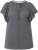 Ulla Popken Wing Sleeve V-Neck Tee Graphite Grey - Trička - 