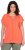 Ulla Popken Wing Sleeve V-Neck Tee Coral Pink - Trička - 
