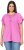 Ulla Popken Wing Sleeve V-Neck Tee Cool Pink - Trička - 