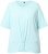 Ulla Popken Antibacterial Short Sleeve Draped Tee Light Turquiose - Trička - 