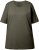Ulla Popken Basic Round Neck Short Sleeve Relaxed Fit T-Shirt Olive Grey - Trička - 