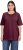 Ulla Popken Basic Round Neck Short Sleeve Relaxed Fit T-Shirt Dark Red - Trička - 