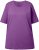 Ulla Popken Basic Round Neck Short Sleeve Relaxed Fit T-Shirt Purple - Trička - 