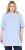 Ulla Popken Basic Round Neck Short Sleeve T-Shirt Light Blue - Trička - 