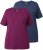 Ulla Popken Eco Cotton Basic T-Shirt 2-Pack Black/Red - Trička - 