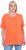 Ulla Popken Essential Round Neck Stretch Tee Coral Pink - Trička - 