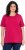 Ulla Popken Essential Round Neck Stretch Tee Dark Raspberry - Trička - 