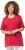 Ulla Popken Essential Round Neck Stretch Tee Dark Pink - Trička - 