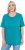 Ulla Popken Essential Round Neck Stretch Tee Teal - Trička - 