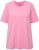 Ulla Popken Essential Round Neck Stretch Tee Light Pink - Trička - 