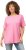 Ulla Popken Essential Round Neck Stretch Tee Light Pink - Trička - 