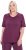 Ulla Popken Quick-Drying Short Sleeve T-Shirt Dark Cherry - Trička - 