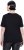 Ulla Popken Satin Trimmed Ribbed Jersey Short Sleeve T-Shirt Black - Trička - 