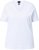 Ulla Popken Satin Trimmed Ribbed Jersey Short Sleeve T-Shirt Snow White - Trička - 