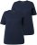 Ulla Popken Scoop Neck Short Sleeve Tee Navy - Trička - 