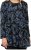 Scandinavian Caramel Swirls Tunic Blue - Potištěná trička pro ženy - 