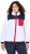 Ulla Popken Color Block Teddy Fleece Jacket Snow White - Mikiny & mikiny s kapucí - 