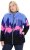 Ulla Popken Alpine Landscape Fleece Jacket Cloud Blue - Mikiny & mikiny s kapucí - 