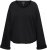 Ulla Popken Rolled Edge Long Sleeve Sweatshirt Black - Mikiny & mikiny s kapucí - 