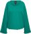 Ulla Popken Rolled Edge Long Sleeve Sweatshirt Emerald Green - Mikiny & mikiny s kapucí - 