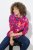 Ulla Popken Ribbon Print Turtleneck Sweatshirt Cherry Red - Mikiny & mikiny s kapucí - Pohodlné mikiny, hoodie a pleteniny